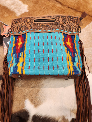 Blue Betty Aztec Saddle Blanket Bag