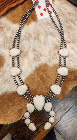 Jed Ivory Squash Blossom Necklace