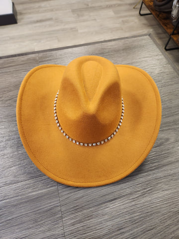 Beige Bling Cowboy Hat