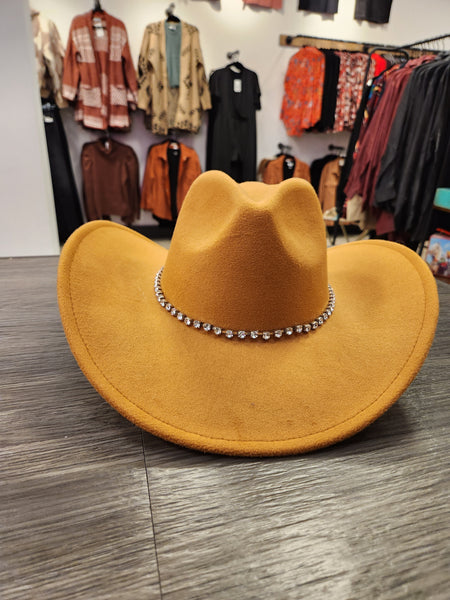 Beige Bling Cowboy Hat
