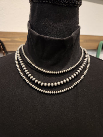 3 Row Layered Western Pearl Necklace