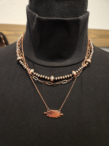 Coppertone Aztec Necklace