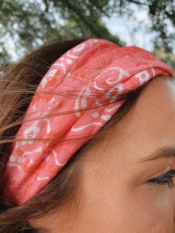 Pink Paisley Stretchy Wrap