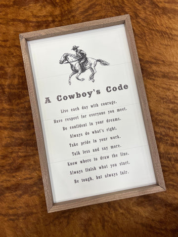 Cowboy Code Sign